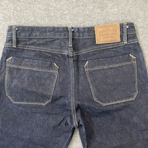FREENOTE The Rios Selvedge Denim Slim Straight Premium Denim Jeans 32 ALTERED - Picture 6 of 14